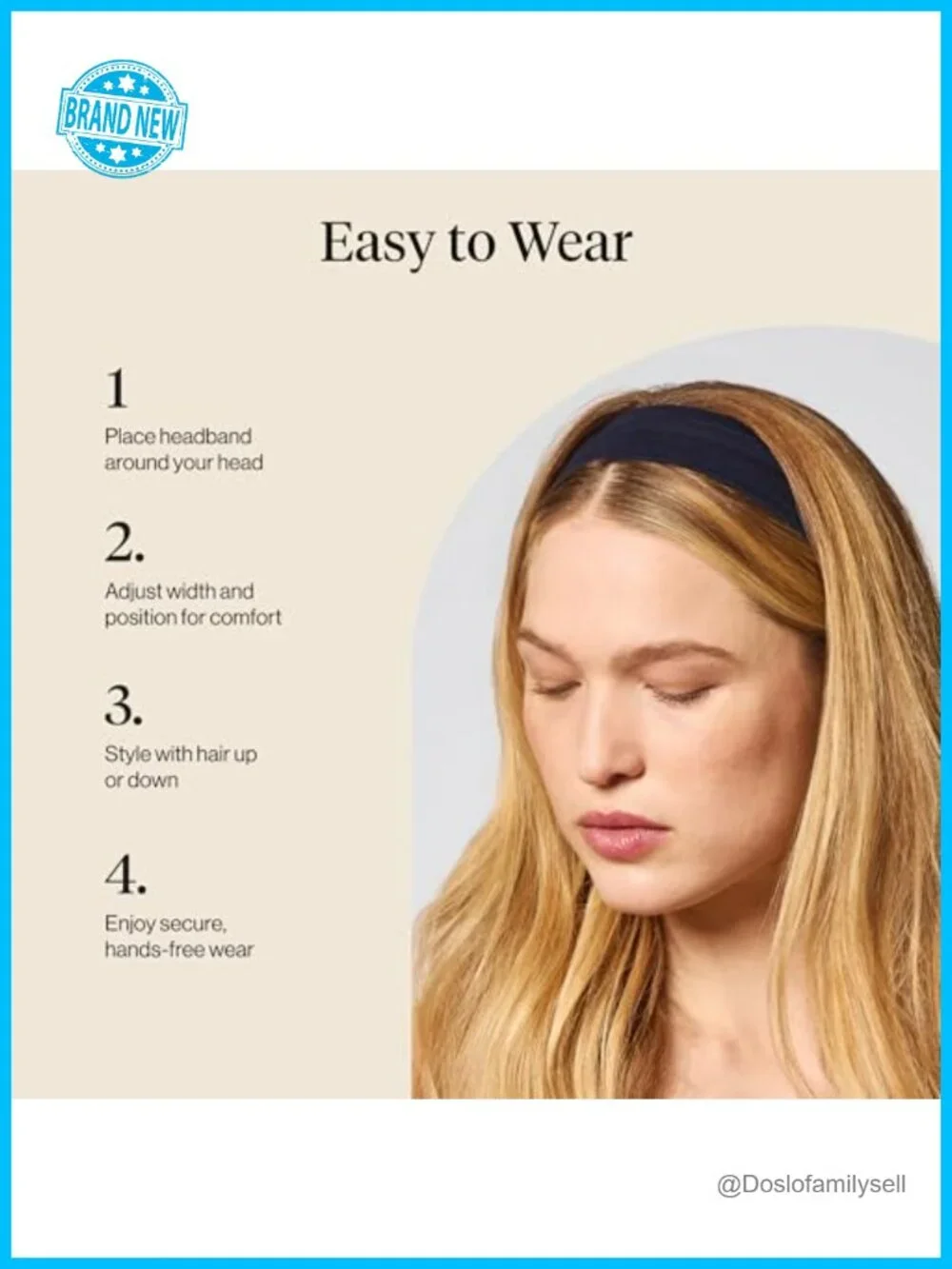 Non Slip Headbands for Women, Stretchy Fabric for Yoga Gym Lounging